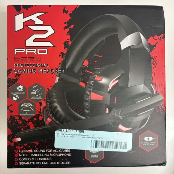 RUNMUS Other - K2 Pro Professional Gaming Headset with Surround Sound and LED Lights